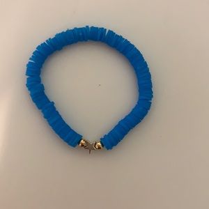Blue gold bead and star bracelet.